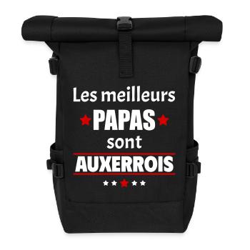 Les meilleurs papas sont auxerrois, fête des pères - Sac à dos roll top - noir - Devant
