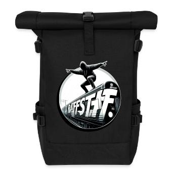 Metrosurfer Subway Surfer Sk8 Skater - raffstaff ® - Roll Top Backpack - black - Front