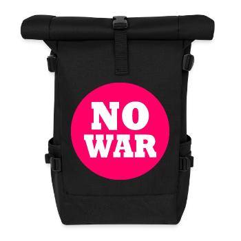 No war - Roll Top Backpack - black - Front