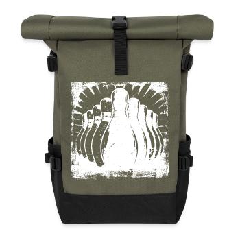 Skittles Bowling - Roll Top Backpack - olive/black - Front