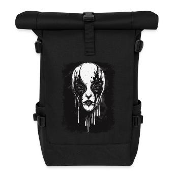 Black Metal Alien - Roll Top Backpack - black - Front