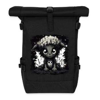 Cute Black Gothic Sheep - Roll Top Backpack - black - Front