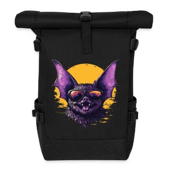 Funny Bat - Roll Top Backpack - black - Front