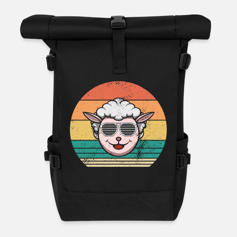 Schäfer Schaf - Rolltop Rucksack - Schwarz