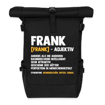 Frank - Rolltop Rucksack - Schwarz - Vorne
