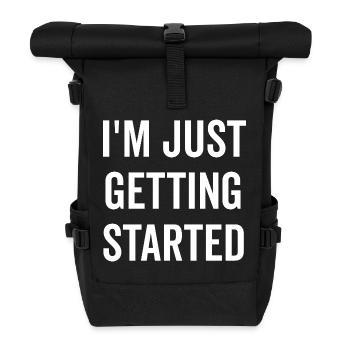 Je ne fais que commencer - Sac à dos roll top - noir - Devant