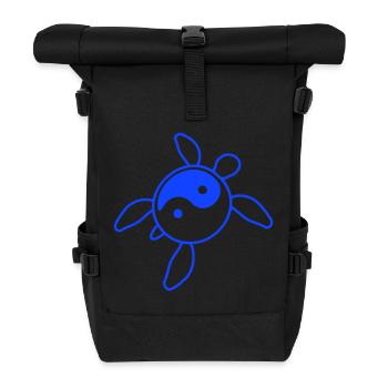 Schildkröten Panzer Yin Yang Symbol Gleichgewicht - Rolltop Rucksack - Schwarz - Vorne