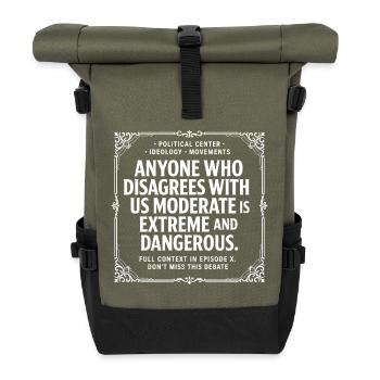 Tensions politiques - Sac à dos roll top - olive/noir - Devant