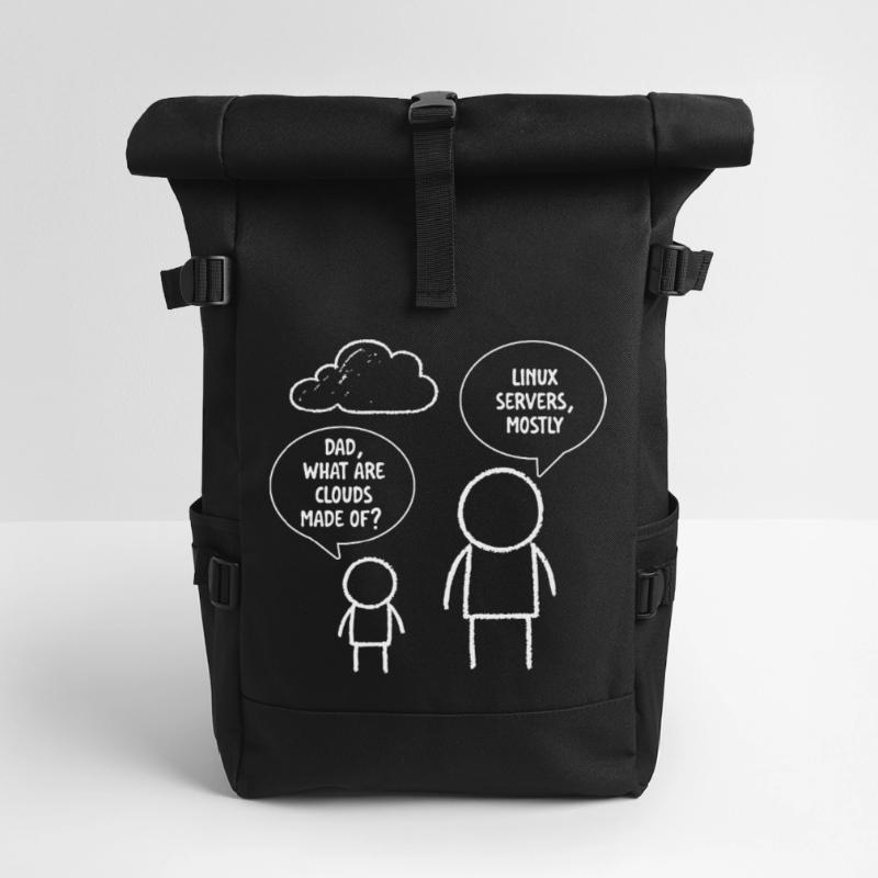 Papa Qu’est-ce que les clouds sont faits de serveurs Linux Sac à dos roll top