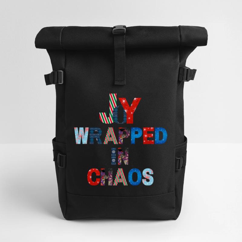 Conception de la typographie de Noël Sac à dos roll top