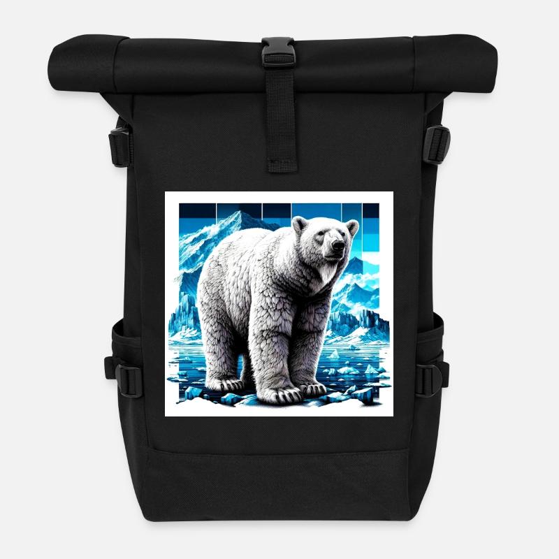 Eisbär - Rolltop Rucksack - Schwarz