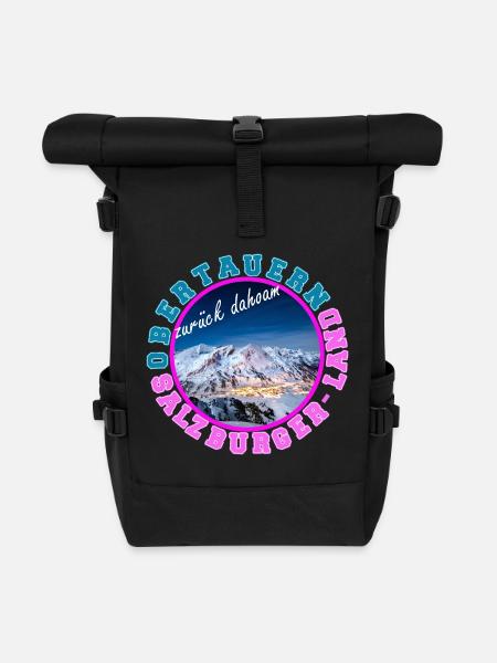 Obertauern Zurück Daheim (Dahoam) - Rolltop Rucksack - Schwarz