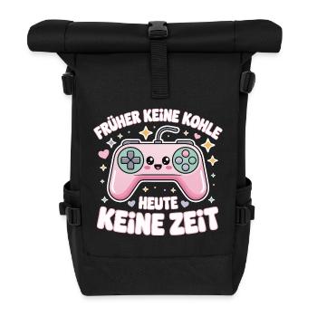 Motif de slogan rétro GamePad Design - Sac à dos roll top - noir - Devant