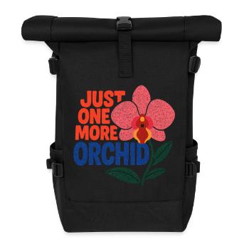 Nur noch eine Orchidee - Rolltop Rucksack - Schwarz - Vorne