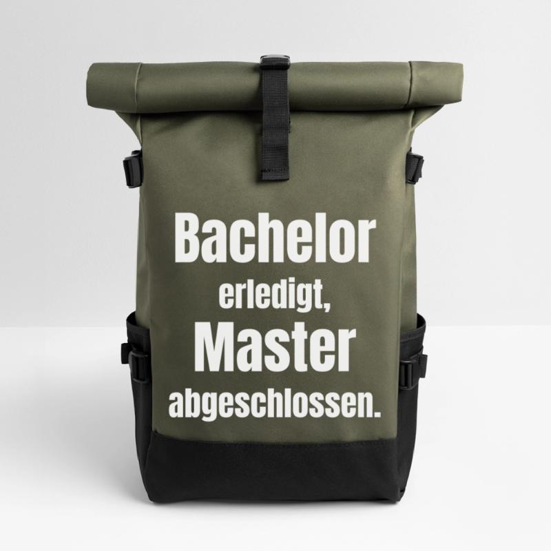 Bachelor oder Master Abschluss Rolltop Rucksack
