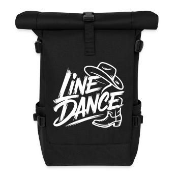 Line Dance – Country Western Tanz - Roll Top Backpack - black - Front