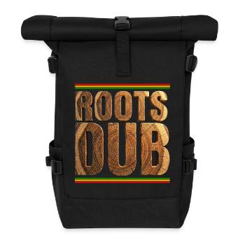 Roots Dub Reggae Wood - Roll Top Backpack - black - Front