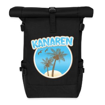 Logo de Palm Beach des îles Canaries - Sac à dos roll top - noir - Devant
