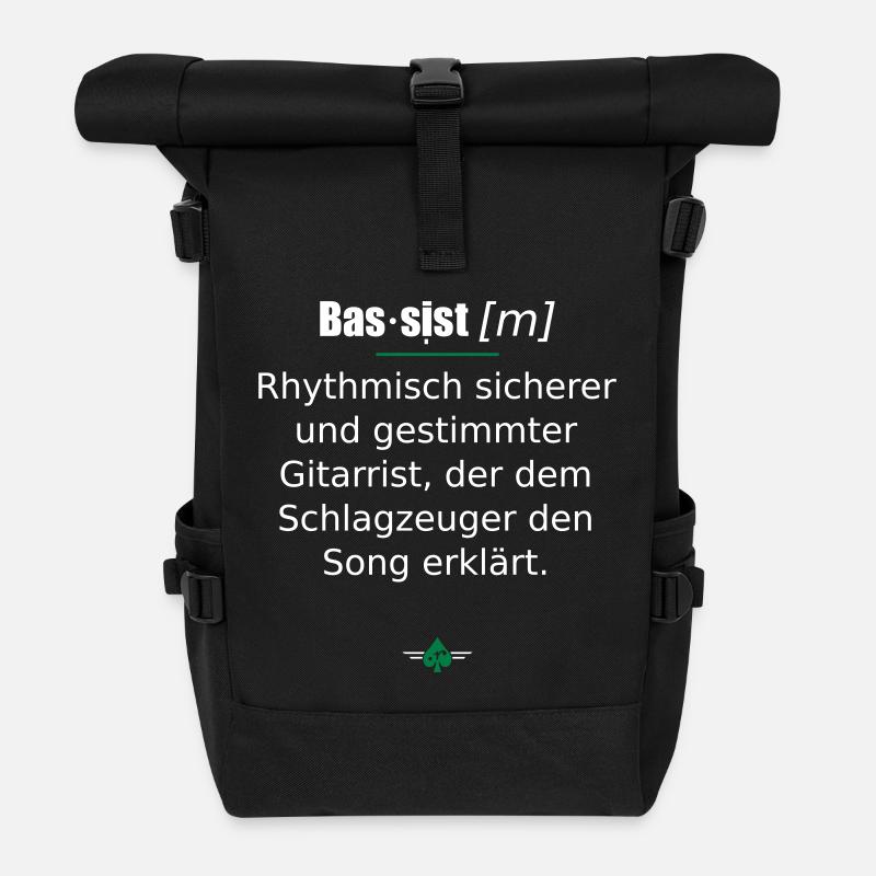 Bassist (m) - Rolltop Rucksack - Schwarz