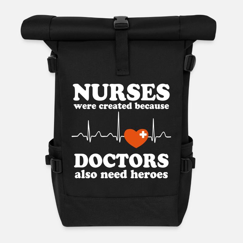 Les infirmières infirmières sont nés parce que .. - Sac à dos roll top - noir