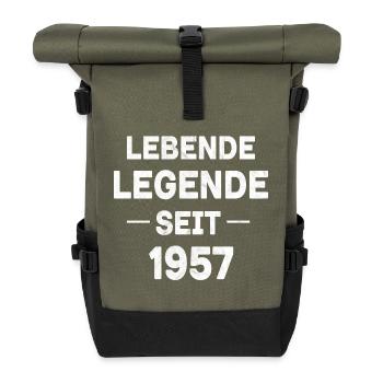 Lebende Legende seit 1957 - Rolltop Rucksack - Olive/Schwarz - Vorne