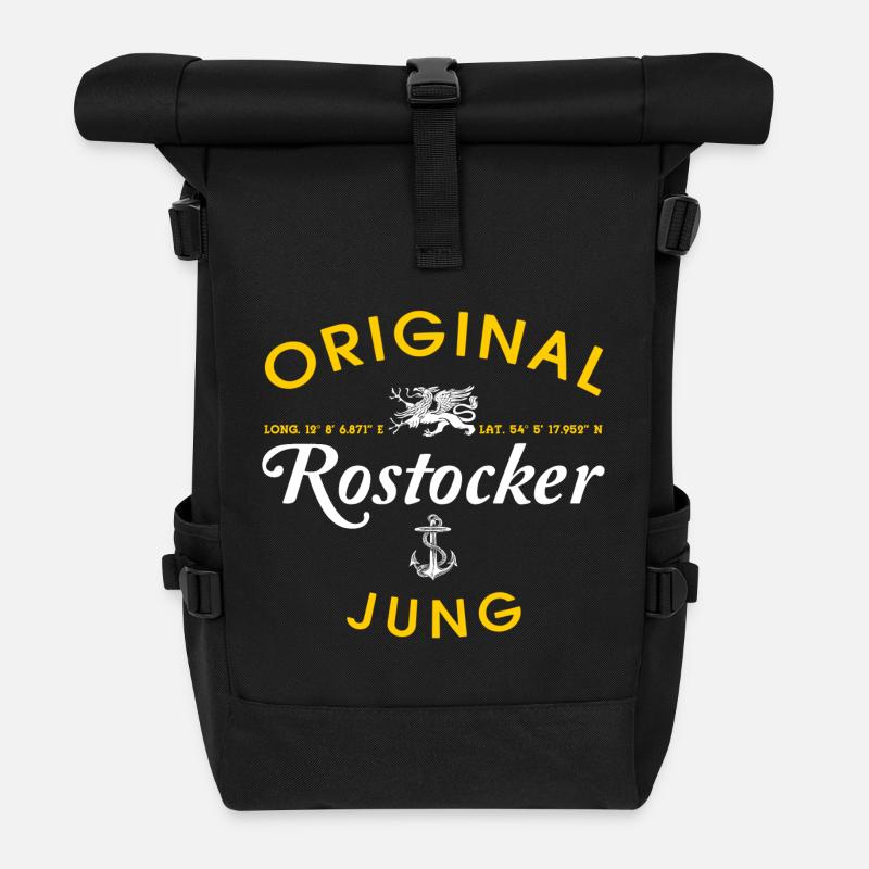 Original Rostocker Jung - Rolltop Rucksack - Schwarz