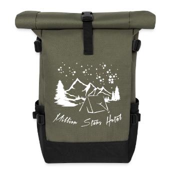 Million Stars Hotel - Rolltop Rucksack - Olive/Schwarz - Vorne