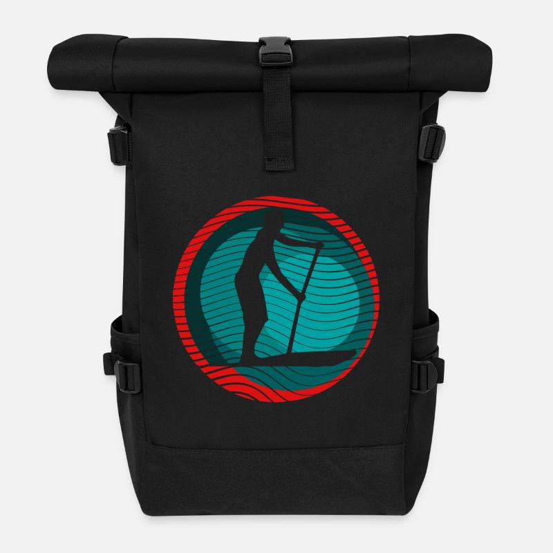 SUP Surfer - Rolltop Rucksack - Schwarz