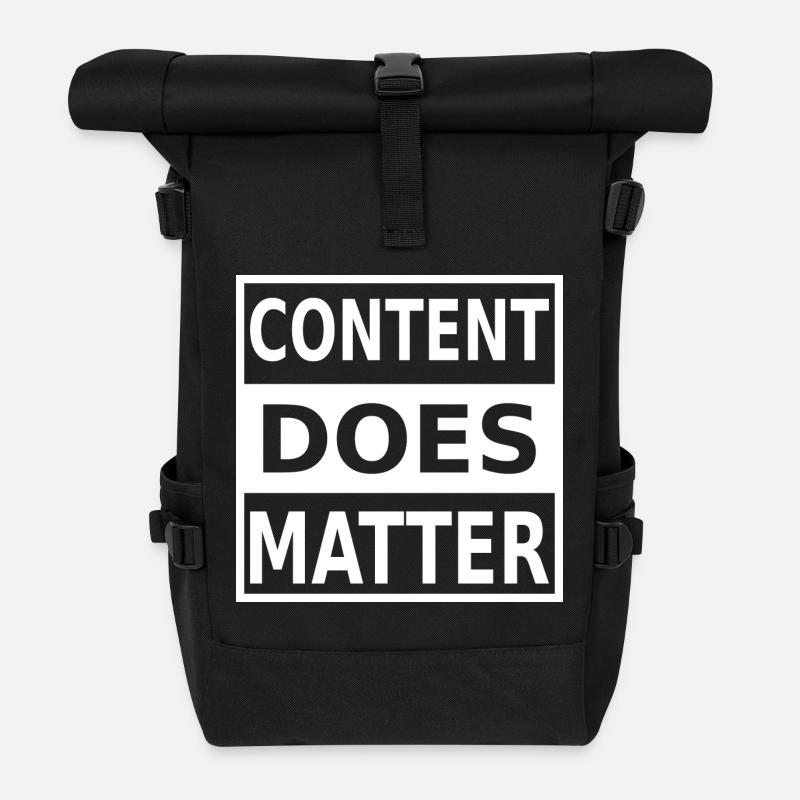 Content Internet Online Marketing Data digital w - Rolltop Rucksack - Schwarz