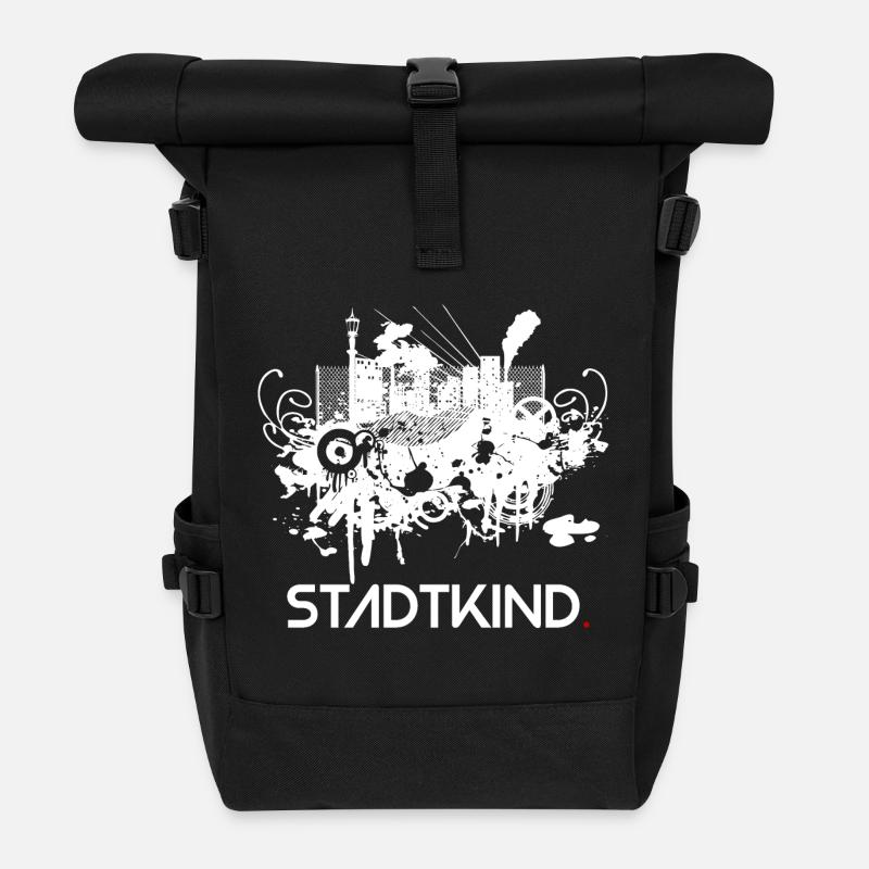 Stadtkind - Rolltop Rucksack - Schwarz