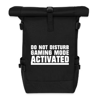 Do not disturb gaming mode activated - Roll Top Backpack - black - Front