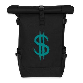 Dollar signe dollar signe argent argent cadeau - Sac à dos roll top - noir - Devant