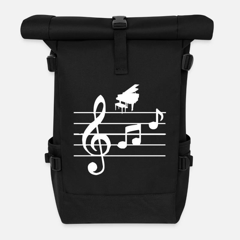 Piano - Sac à dos roll top - noir