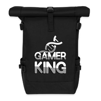 GAMER KING + DNA - Gaming - Roll Top Backpack - black - Front
