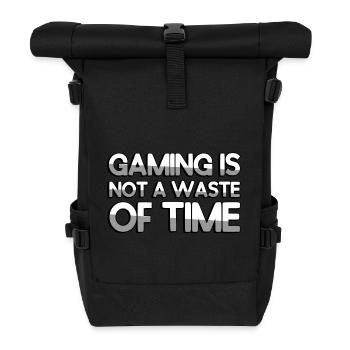 LE JEU N’EST PAS UNE PERTE DE TEMPS - Gaming - Sac à dos roll top - noir - Devant