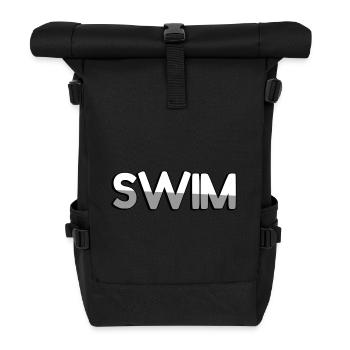 SWIM - Schwimmen - Rolltop Rucksack - Schwarz - Vorne