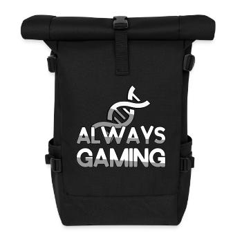 ALWAYS GAMING + DNA - Gaming - Roll Top Backpack - black - Front