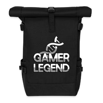 GAMER LEGEND + DNA - Gaming - Roll Top Backpack - black - Front