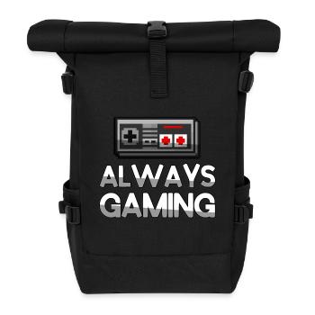 ALWAYS GAMING + NES Controller - Gaming - Roll Top Backpack - black - Front
