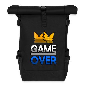 GAME OVER (Blue) + King Crown - Gaming - Roll Top Backpack - black - Front