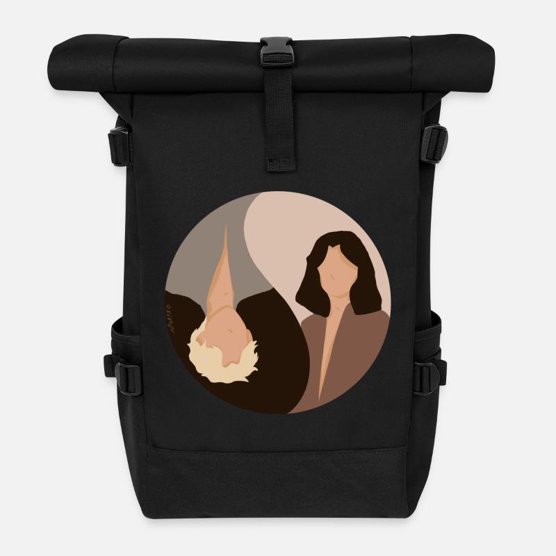 Couple Brunette and Blonde - Rolltop Rucksack - Schwarz