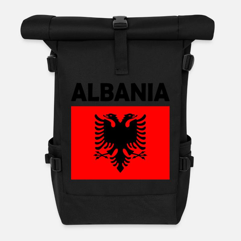Albanien - Rolltop Rucksack - Schwarz