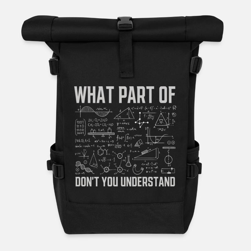 Welchen Teil von verstehst du nicht Funny Math? - Rolltop Rucksack - Schwarz