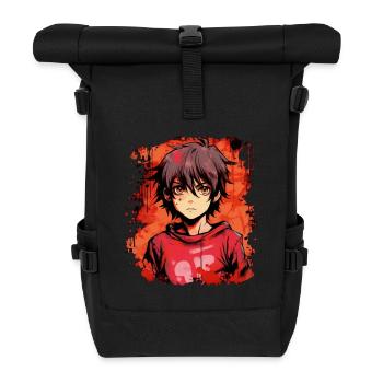 Anime Boy - Rolltop Rucksack - Schwarz - Vorne