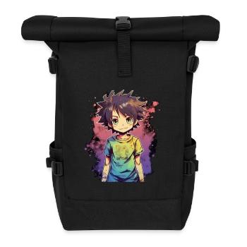 Anime Boy - Rolltop Rucksack - Schwarz - Vorne