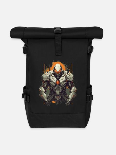 Mecha - Roll Top Backpack - black