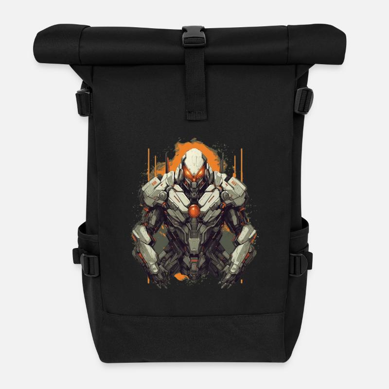 Mecha - Rolltop Rucksack - Schwarz