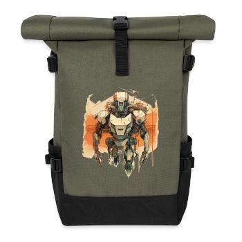 Mecha - Roll Top Backpack - olive/black - Front