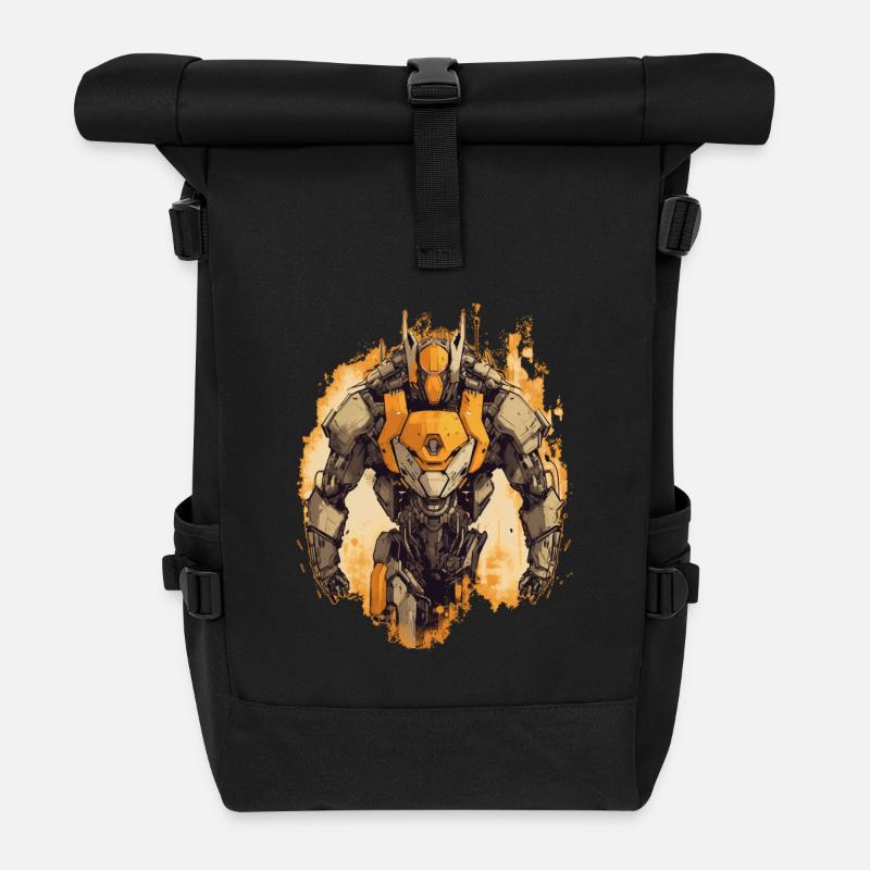 Mecha - Roll Top Backpack - black
