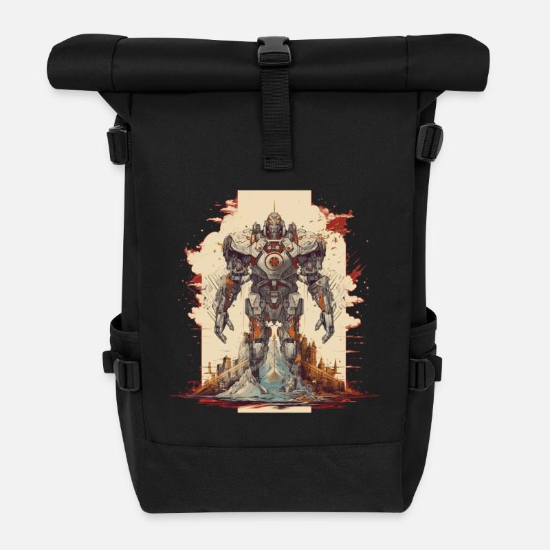 Mecha - Rolltop Rucksack - Schwarz
